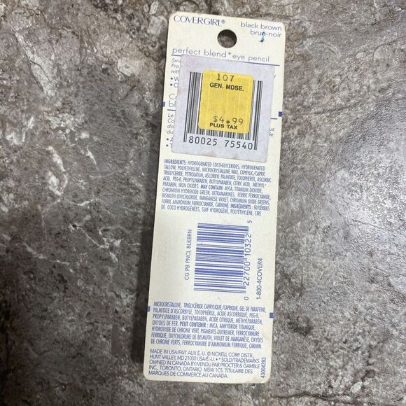 CoverGirl Perfect Blend Eye Pencil #110 Brown Black Eyeliner SEALED Original One - Picture 3 of 5